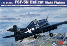 02259 Trumpeter 1/32 F6F-5N Hellcat Night Fire с дополнениями Eduard