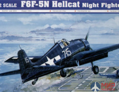 02259 Trumpeter 1/32 F6F-5N Hellcat Night Fire с дополнениями Eduard