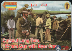 STRA014 Strelets*R 1/72 Creusot Long Tom 155mm Gun with Boer Crew