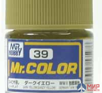 C 39 Gunze Sangyo (Mr. Color) Краска уретановый акрил Mr. Color 10мл DARK YELLOW (SANDY YELLOW)