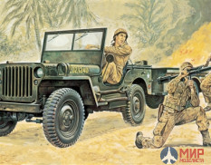 0314 Italeri автомобиль  Willys MB Jeep with Trailer (1:35)