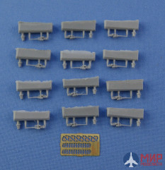 NSA350302 North Star Models 1/350 Пушки QF 12pdr 18cwt England naval Gun (12 pcs)