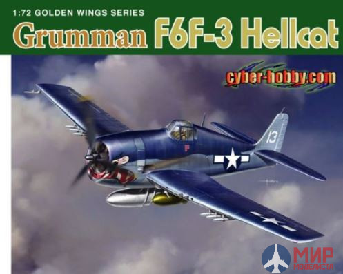 5060 Dragon 1/72 Grumman F6F-3 Hellcat Airplane Model Kit