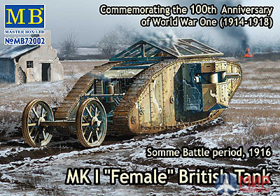 MB72002 Master Box 1/72 WWI Британский танк Mk.I "Female"
