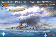 SP-7043 Takom 1/700 SMS DERFFLINGER 1916 & SMS LUETZOW 1916 & ZEPPELIN Q CLASS