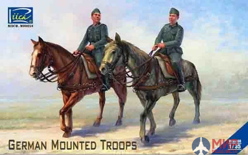 RV35038 Riich Models 1/35 German Mounted Troops (2 Horses & 2 Figures)