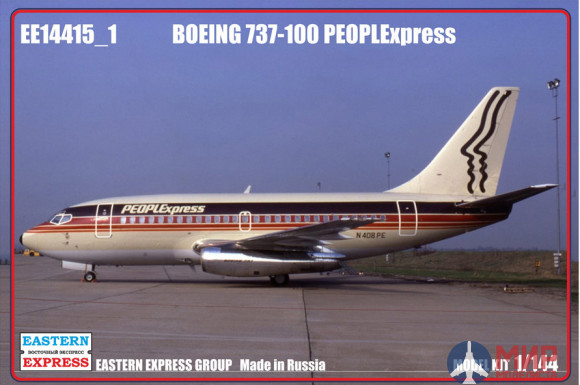 ее14415_1 Воcточный Экспресс 1/144 Самолет Авиалайнер Б-731 PeoplExpress (Limited Edition)