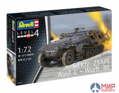 03324 REVELL НЕМЕЦКИЙ БРОНЕТРАНСПОРТЕР SD.KFZ. 251/1 AUSF. C + WURFR. 4 (1:72)