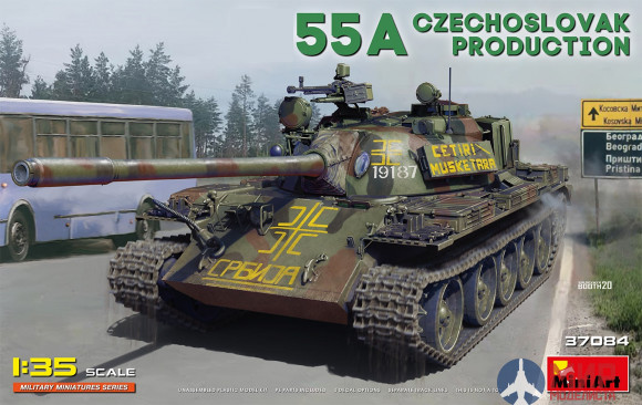 37084 MiniArt Танк -55A чехословацкого производства