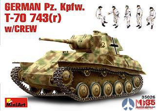 35026 MiniArt 1/35 Танк немецкий Pz. Kpfw.743(r) с экипажем