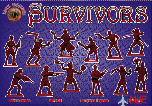 ALL72038 Dark Alliance 1/72 Survivors (antizombies)