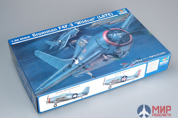 02225 Trumpeter 1/32 самолет  F4F-3 "Уайлдкэт" (поздняя версия)