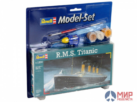 65804 REVELL ПОДАРОЧНЫЙ НАБОР С МОДЕЛЬЮ КОРАБЛЯ R.M.S TITANIC (1:1200)