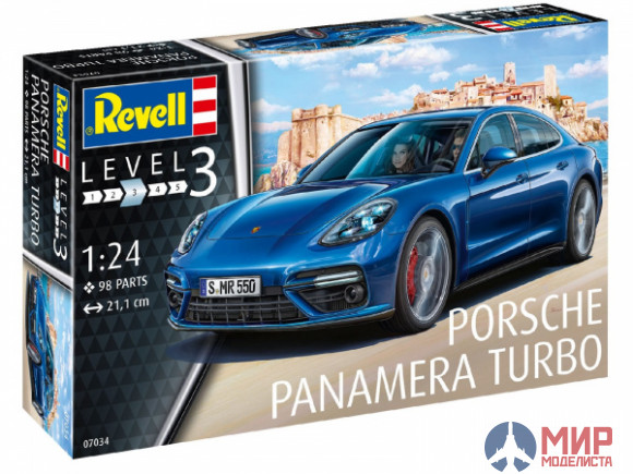07034 REVELL АВТОМОБИЛЬ PORSCHE PANAMERA TURBO (1:24)