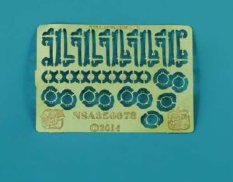 NSA350078 North Star Models 1/350 Фототравление US NAVY 24 inch searchlights, 10 pcs in a set