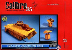 C35023 Calibre35 1/35 Немецкий БТР Sdkfz  251/21 w/MG 151/20 drilling