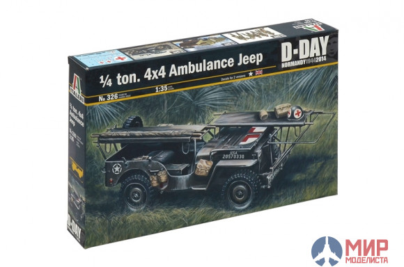 0326 Italeri автомобиль  1/4 TON. 4x4 AMBULANCE JEEP (1:35)