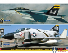 52147 HASEGAWA  Cамолеты F-4J PHANTOM II and F/A-18F SUPER HORNET "JOLLY ROGERS" Two kits  1/72