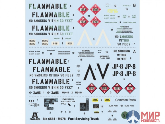 6554 Italeri Автомобиль M978 Fuel Servicing Truck  1/35