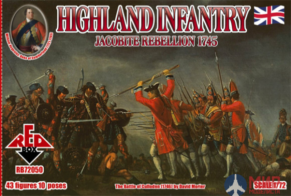 RB72050 Red Box 1/72 Jacobite Rebellion Highland Infantry