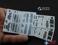 QD48171 Quinta Studio 1/48 3D Декаль интерьера кабины Су-27УБ (для модели HobbyBoss)