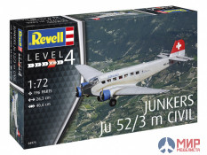 04975 REVELL НЕМЕЦКИЙ САМОЛЁТ JUNKERS JU-52/3M CIVIL (1:72)