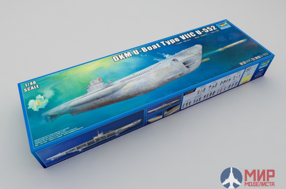 06801 Trumpeter  подлодка  DKM U-Boat Type VIIC U-552  (1:48)