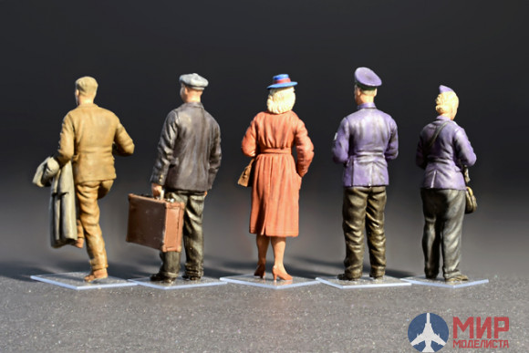 38007 MiniArt фигуры  TRAM CREW w/PASSENGERS  (1:35)