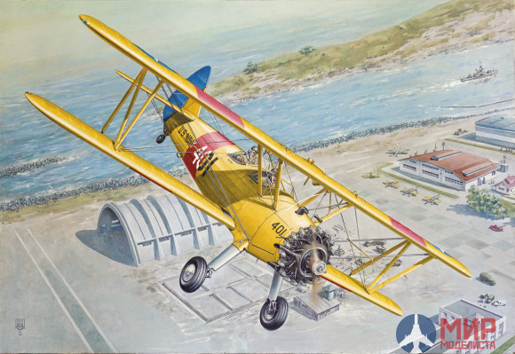 ROD633 Roden Самолет Stearman PT-13 Kaydet