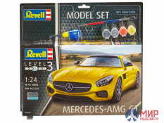 67028 REVELL ПОДАРОЧНЫЙ НАБОР С МОДЕЛЬЮ АВТОМОБИЛЯ MERCEDES AMG GT (1:24)