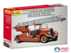 80780  Heller автомобиль  CAMION DE POMPIERS DELAHAYE TYPE 103 "BONNEVILLE" 1/24