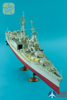 NSA350118 North Star Models 1/350 Фото-ие Detail set for USS Indianapolis Academy kit.PE+resin parts