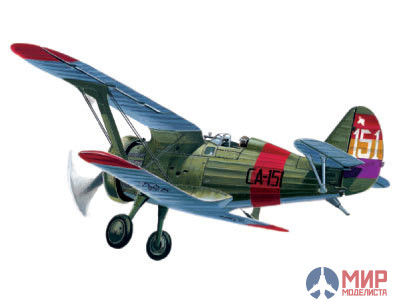 72061 ICM 1/72 И-15 Испанский истребитель биплан