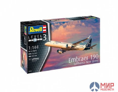 03883 REVELL ПАССАЖИРСКИЙ САМОЛЁТ EMBRAER 190 «LUFTHANSA» NEW LIVERY (1:144)