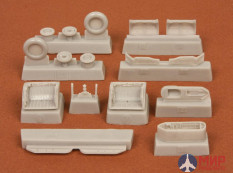 72008 S.B.S.model 1/72 Mig-21bis wheel bays and wheels for Zvezda kit