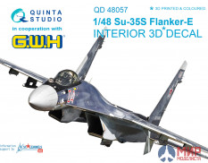 QD48057 Quinta Studio 1/48 3D Декаль интерьера кабины Су-35C (для модели GWH)