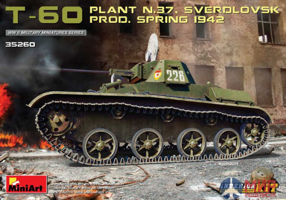 35260  MiniArt  танк  T-60 Plant N.37 SVERDLOVSK Prod. Spring 1942. Interior Kit  (1:35)