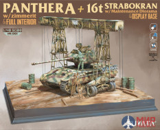 NO-001 Suyata Panther A w/ Zimmerit & Full Interior + 16t Strabokran w/ Maintenance Diorama