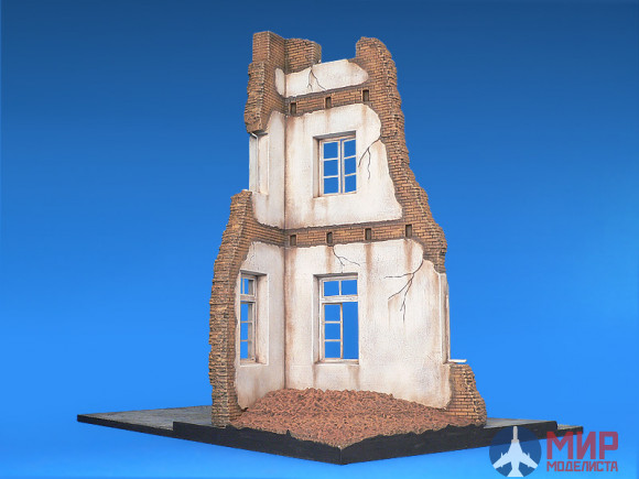 36012 MiniArt наборы для диорам  DIORAMA WITH RUINED HOUSE  (1:35)