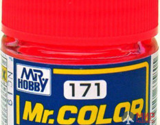 C171 Gunze Sangyo (Mr. Color) Краска уретановый акрил Mr. Color 10мл FLUORESCENT RED