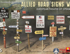 35608  MiniArt  аксессуары  ALLIED ROAD SIGNS WWII. EUROPEAN THEATRE OF OPERATIONS  (1:35)