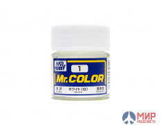 C  1 Gunze Sangyo (Mr. Color) Краска уретановый акрил Mr. Color 10мл  WHITE