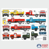ASK35043 ASK 1/35 Набор декалей ЗиЛ-130 (130Г, 130В1, ММЗ-555) на период СССР 1965-1990 гг