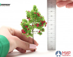 011-dfr-002 Morrison Фруктовое дерево для макета с красными плодами. Высота 10 см.
