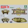 2008 Takom 1/35 Тяжелый танк WWI Heavy Battle Tank Mark IV Male