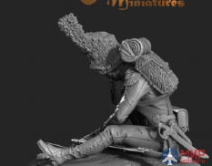 CHM-54117(M) Chronos Miniatures 54 mm Раненый рядовой полка пеших Французской Императоской Гвардии