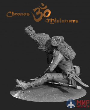 CHM-54117(M) Chronos Miniatures 54 mm Раненый рядовой полка пеших Французской Императоской Гвардии