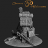 CHM-54117(M) Chronos Miniatures 54 mm Раненый рядовой полка пеших Французской Императоской Гвардии