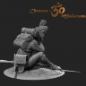 CHM-54117(M) Chronos Miniatures 54 mm Раненый рядовой полка пеших Французской Императоской Гвардии