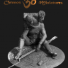 CHM-54117(M) Chronos Miniatures 54 mm Раненый рядовой полка пеших Французской Императоской Гвардии